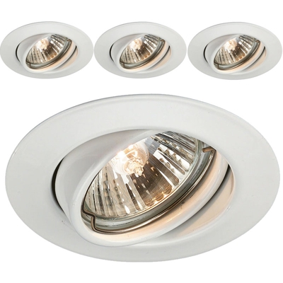 Fari incasso tondo orientabili pz 3 bianco - MASSIVE