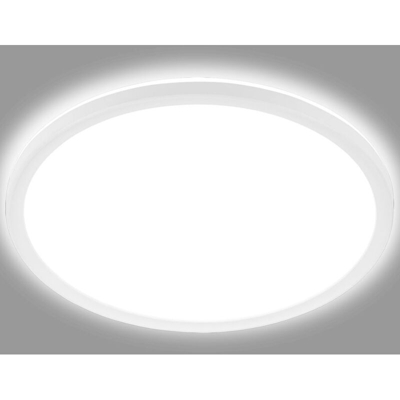 B.K.Licht Plafoniera LED dimmerabile su 3 livelli, 18W, 2400Lm, Luce bianca neutra 4000K, Ultrapiatta, Illuminazione indiretta, Lampada da soffitto