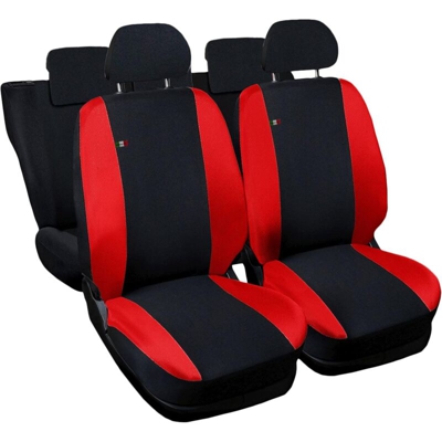 Coprisedili Audi A1 Fodere Auto Sedili Bicolore Nero - Rosso - LUPEXSHOP
