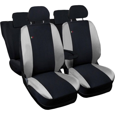 Coprisedili Audi A1 Fodere Auto Sedili Bicolore Nero - Grigio Chiaro - LUPEXSHOP