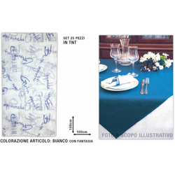 Bighouse It - TOVAGLIA COPRIMACCHIA TNT 100X100 SET 25 PZ. BIANCO precio