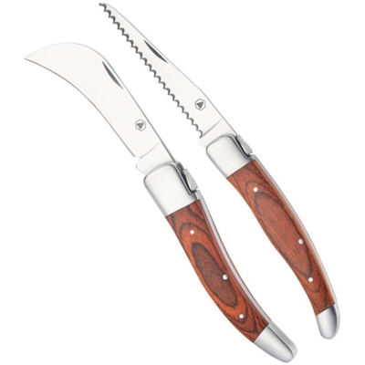 Coltelli Giardino Set 2 Pz. Man. Legno - BIGHOUSE IT