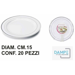 Bighouse It - PIATTO TONDO PANE CM.15 BIANCO CONF. 20 PZ. en oferta