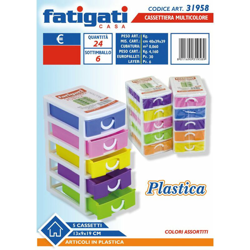 Bighouse It - CASSETTIERA PLASTICA 5 CASSETTI CM.13X9X19h características