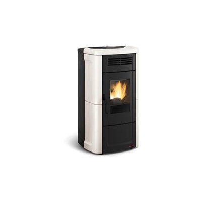 Stufa a Pellet Novella Rivestimento in Maiolica Potenza Termica 10.3 kW 295 m3 Riscaldabili
