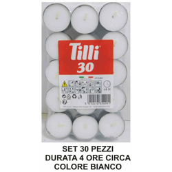 Lumino Tea Light Bianco Cm.4 Cf. 30 Pz. - BIGHOUSE IT características