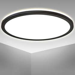 B.K.Licht Plafoniera LED ultra piatta 2,9cm, LED integrati 22W 3000Lm, luce bianca naturale 4000K, Lampada da soffitto con illuminazione indiretta, precio