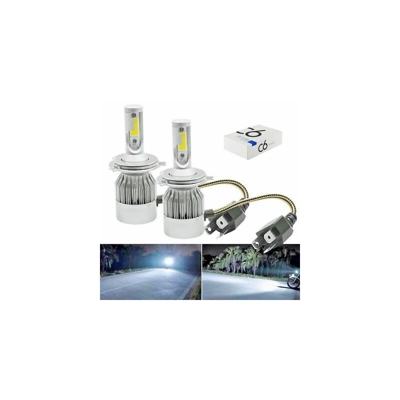 Coppia Lampade Led Auto Fari H4 Moto Kit Lampadine 36W Luce Bianca 6000K 3800Lm - TP