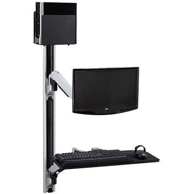 Supporto da computer schermo tastiera mouse con doppio braccio articolato - Bematik