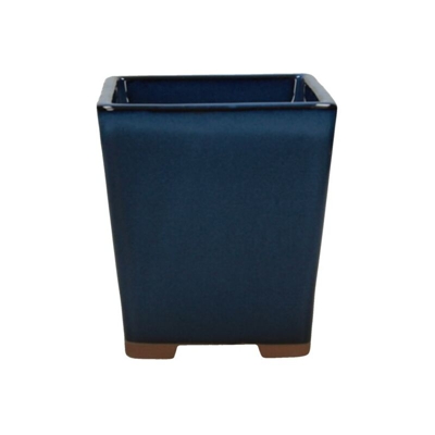 Vaso 12,3 cm quadrato blu Colore - Blu - CRESPI BONSAI