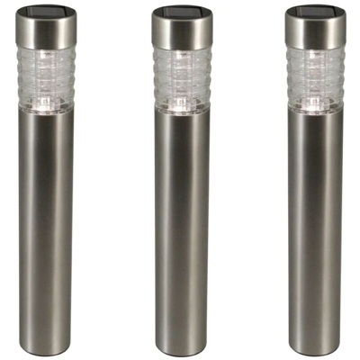 Luxform Luce Solare LED da Giardino a Paletto Tacoma 3pz Argento 34315