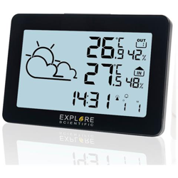 Explorescientific Wsh4002 Stazione Meteo Slim Temperatura E Umidità In / out Nero precio