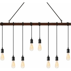 Costway - Lampadario da Soffitto a Binario per Soggiorno o Salotto, Stile Industriale Moderno,230V E27 características