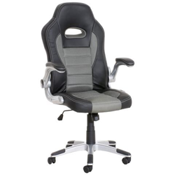 Sedia Ufficio Gaming John I Poltrona Racing in Similpelle E Rete Alto Schienale E Altezza Regolabile I Sedia Gamer con Braccioli Regolabili Grigio características