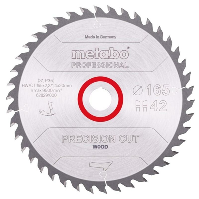 Metabo Lama 'Precision cut wood - Professional', 165x2,2/1,4x20 Z42 WZ 15° - 628291000