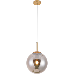 Privatefloor - Lampadario tondo sospeso con paralume in vetro Gigrio trasparente precio