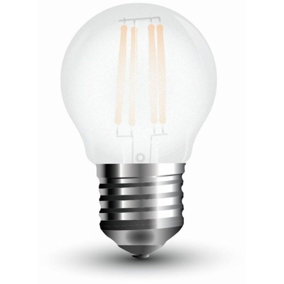 V-Tac VT-1974 Lampadina Bulbo G45 filamento Vetro Smerigliato 4W E27 6400K - 4497