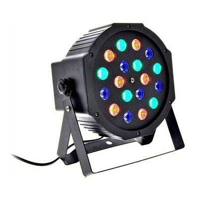 Faro strobo rgb 18W faretto lampada 18 led colori effetto disco sensore sonoro - BS
