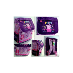 LGV - Zaino Cartella per la Scuola Estensibile Impermeabile Peppa Pig 40x30x13cm Viola características