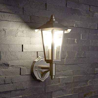 Applique Tradizionale da Esterno con Luce Ascendente- Acciaio Cromato - Biard