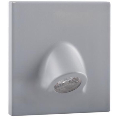 segnapasso led mefis scale 0,70 watt 1 luce 12 volt CE IP20 bianco naturale grigio interno quadrato kan 32499 - KANLUX