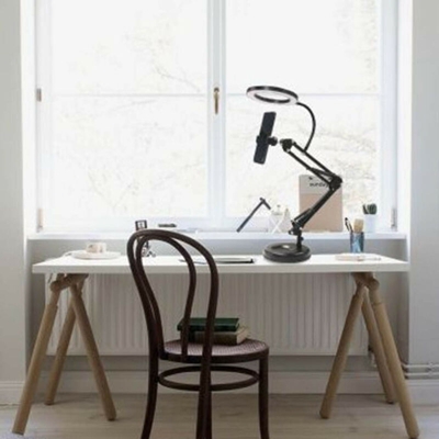 Lampada da scrivania SELFIE LAMP anello luminoso LED | Nero - ANDOWL