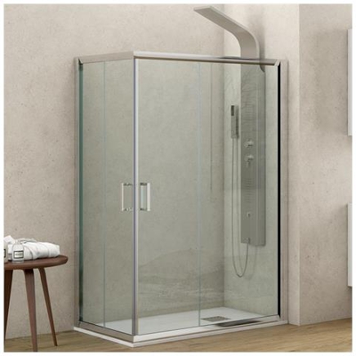 Box Doccia 130x70 Alto 180 Cm Vetro Trasparente K410