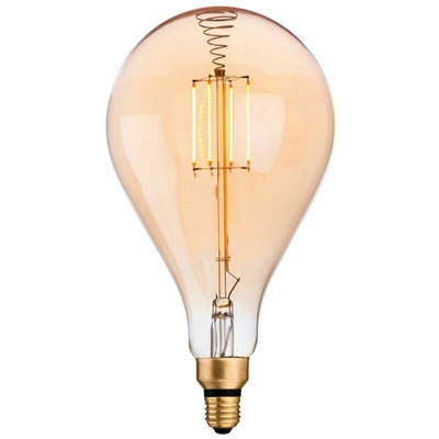 Lampadina led E27 goccia 4W vintage filamento vetro ambrato luce calda 01 - DRIWEI