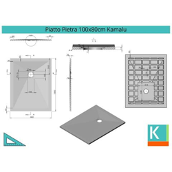 Piatto Doccia 100x80 Effetto Pietra Colore Avorio Crema características