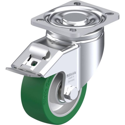 Blickle 606012 Ruota girevole in lamiera dacciaio per carichi pesanti con sistema di blocco e cuscinetti a sfera