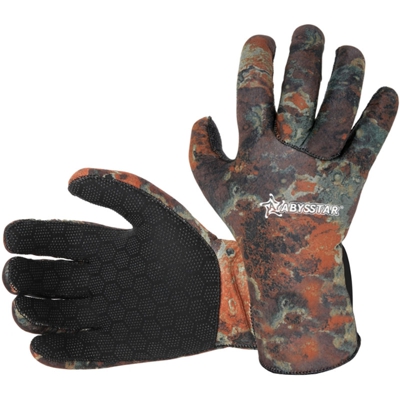 Abysstar - Guanti sub da mm 3 neoprene e nylon mimetico taglia l