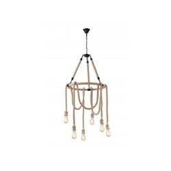 Lampadario ANELLO 6 luci a discesa design industriale in corda e metallo - UNIVERSO precio