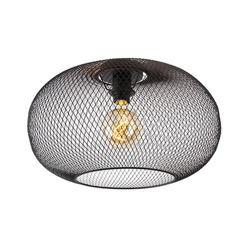 QAZQA Plafoniera mesh_ball - Moderno - Acciaio - Nero - Ovale Max. 1 x Watt características