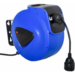 Avvolgicavo Elettrico Automatico da Parete, 20 Metri con 3 Attacchi - Durhand en oferta