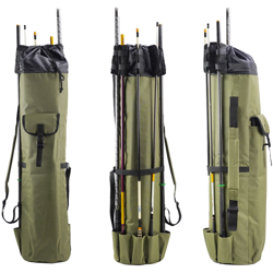Borsa da pesca multifunzionale verde militare Borsa da pesca per attrezzi da pesca all'aperto di grande capacit - ASUPERMALL precio