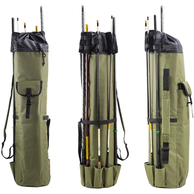 Borsa da pesca multifunzionale verde militare Borsa da pesca per attrezzi da pesca all'aperto di grande capacit - ASUPERMALL