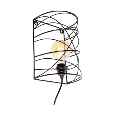 QAZQA Applique spira - Design - Acciaio - Nero - Tondo Max. 1 x Watt