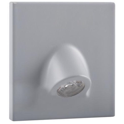 segnapasso led mefis scale 0,70 watt 1 luce 12 volt CE IP20 bianco caldo grigio interno quadrato kan 32498 - KANLUX