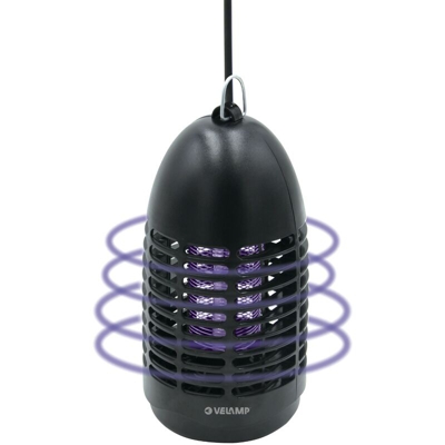 Velamp - Zanzariera elettrica con lampadina uv 7w black zap nero