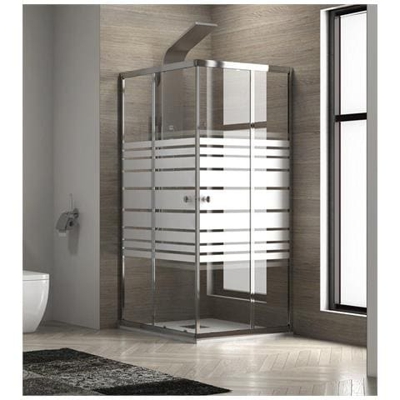 Box Doccia 80x80 Angolare Vetro Serigrafato K155