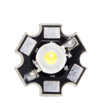 LED Ad Alta Potenza 35X35 con Radiatore 1W 120Lm 50.000H | Bianco Freddo (CH-LED-1W-35MIL-D-CW) - GREENICE