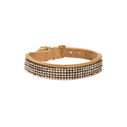 Halsband Crystal Princesse, GrÃ¶Ãe 35, kamelbraun - Bobby en oferta