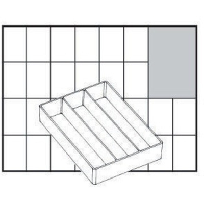 raaco Inserto per valigetta porta minuteria (L x L x A) 109 x 79 x 24 mm Scomparti: 3 1 pz.