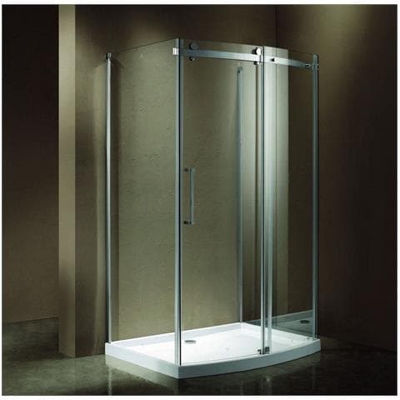 Box Doccia 120x80 Cm A Due Lati Frameless Con Piatto Acrilico K120