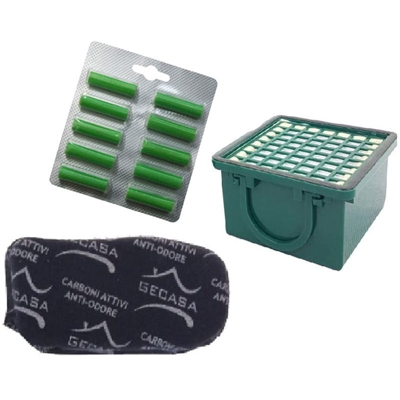 Bakaji - Kit Folletto VK130 VK131 20 Profumini + Filtro Carboni Attivi + Filtro Hepa
