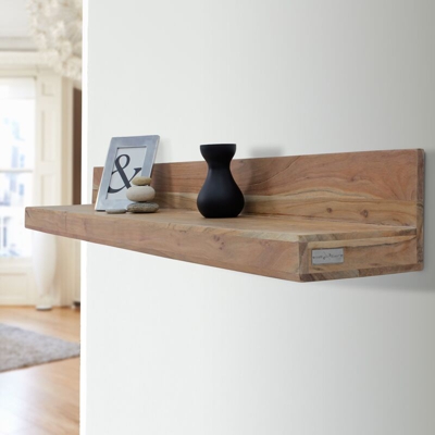 WOMO DESIGN Wandregal Massivholz Holzregal Regal Wandboard Landhaus Akazie 140cm - WOMO-DESIGN