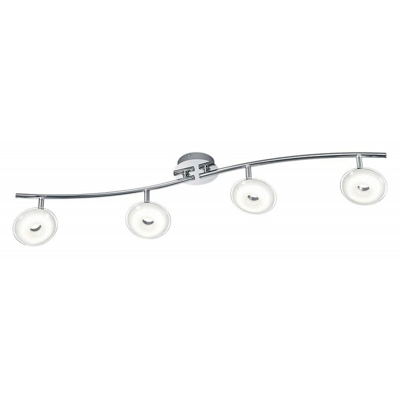 Trio 875910406 Pilatus Faretto LED, 4x3.8 W, Cromato, 90 cm 3.8 W, Cromo, 4er-Balken [Classe di efficienza energetica A++] - Trio Leuchten