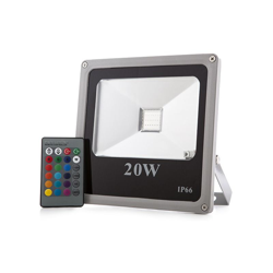 Proiettore a LED IP65 20W RGB Telecomando | RGB (HX-FL20-RGB) - GREENICE en oferta