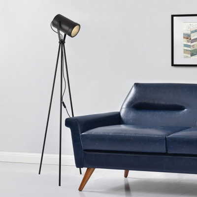 Lampada da terra 'Spalato' 151 cm Metallo e plastica, Lampada industriale Nera - [LUX.PRO]