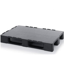 Pallet in plastica monoblocco con traverse incorporate 80x120 Misura cm 80x120 Altezza cm 15,2 Colore Nero - SOCEPI en oferta